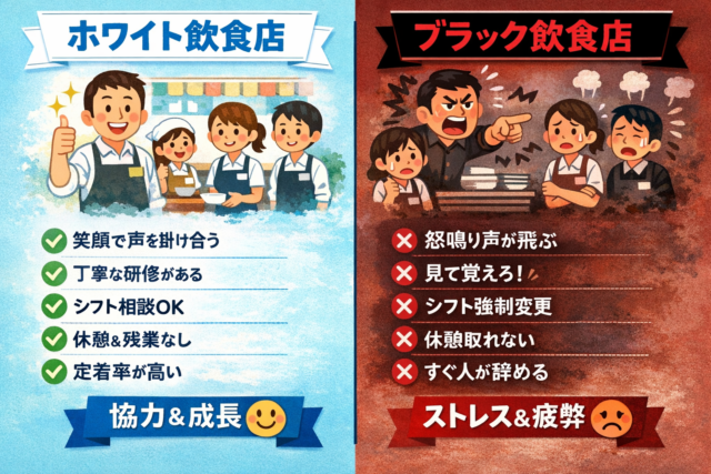 ホワイト飲食店 vs ブラック飲食店