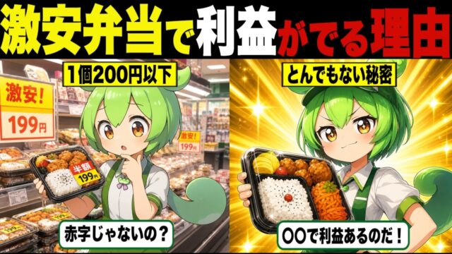 激安弁当で利益が出る不思議